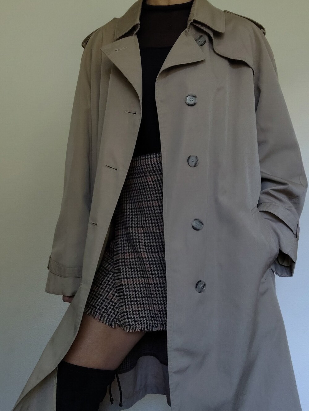Vintage Misty Harbor Wool Lined Trench Coat, Union Made / Size 40